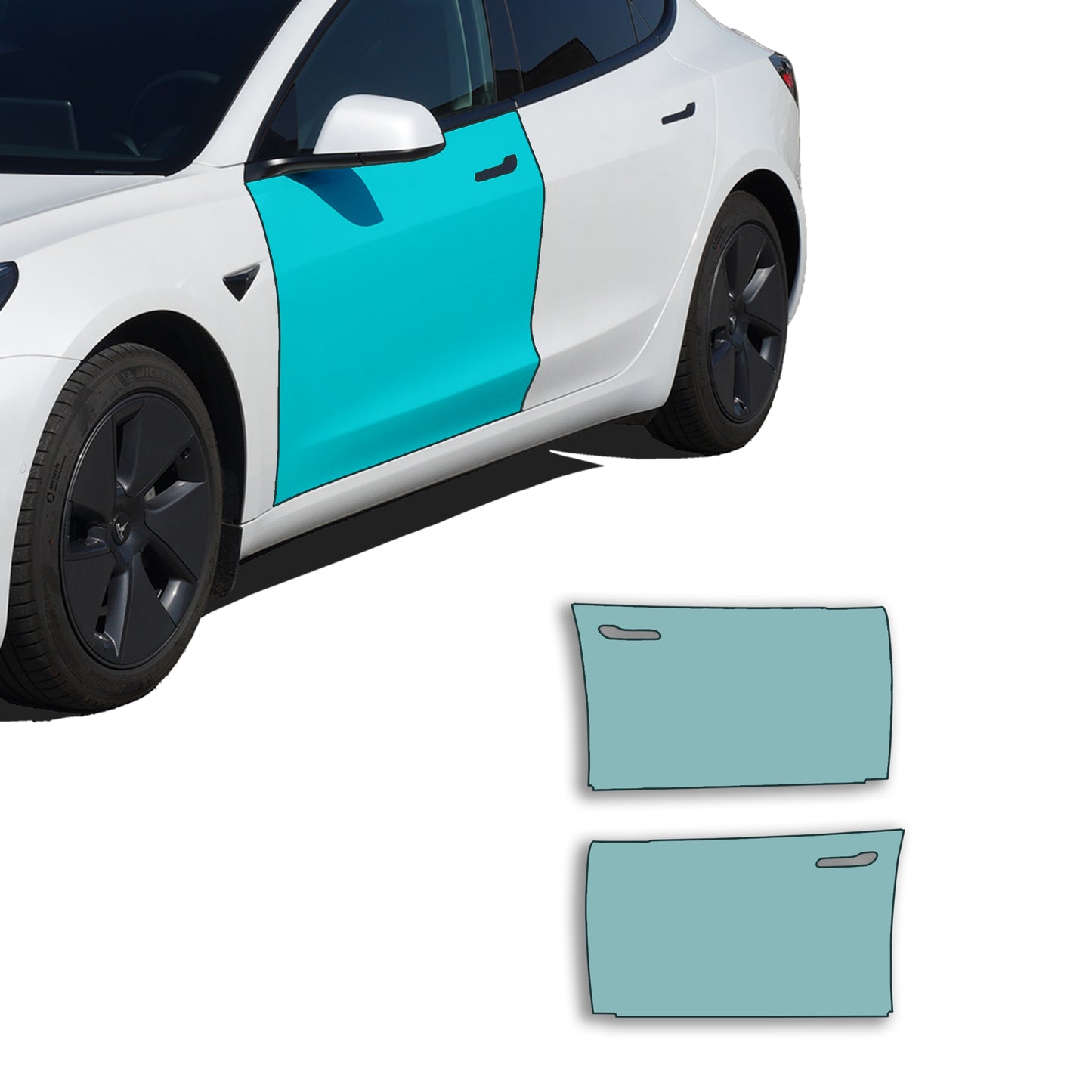 Model 3 Pre-Cut DIY Paint Protection Film PPF for doors