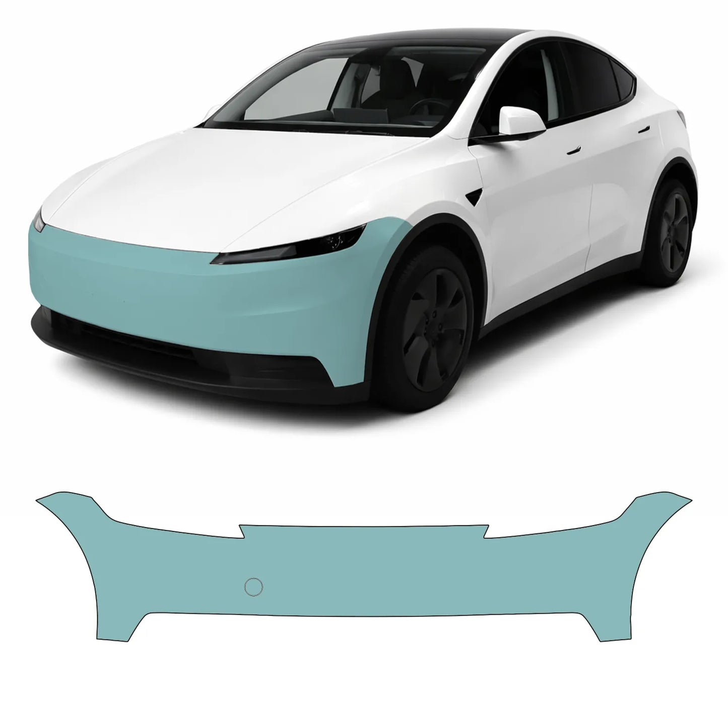 Model Y “Juniper” Standard Pre-Cut DIY Paint Protection Film PPF Front Bumper
