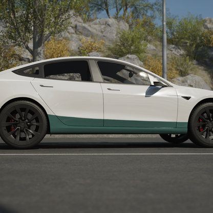 Model 3 Sidekit large – lackskyddsfilm PPF för sidokjolarna