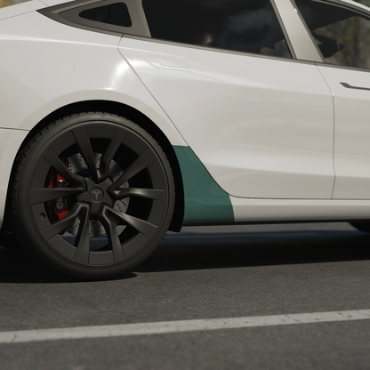 Model 3 Sidekit small – Pre-Cut DIY Paint Protection Film (PPF) for the rear rocker panel and rear bumper