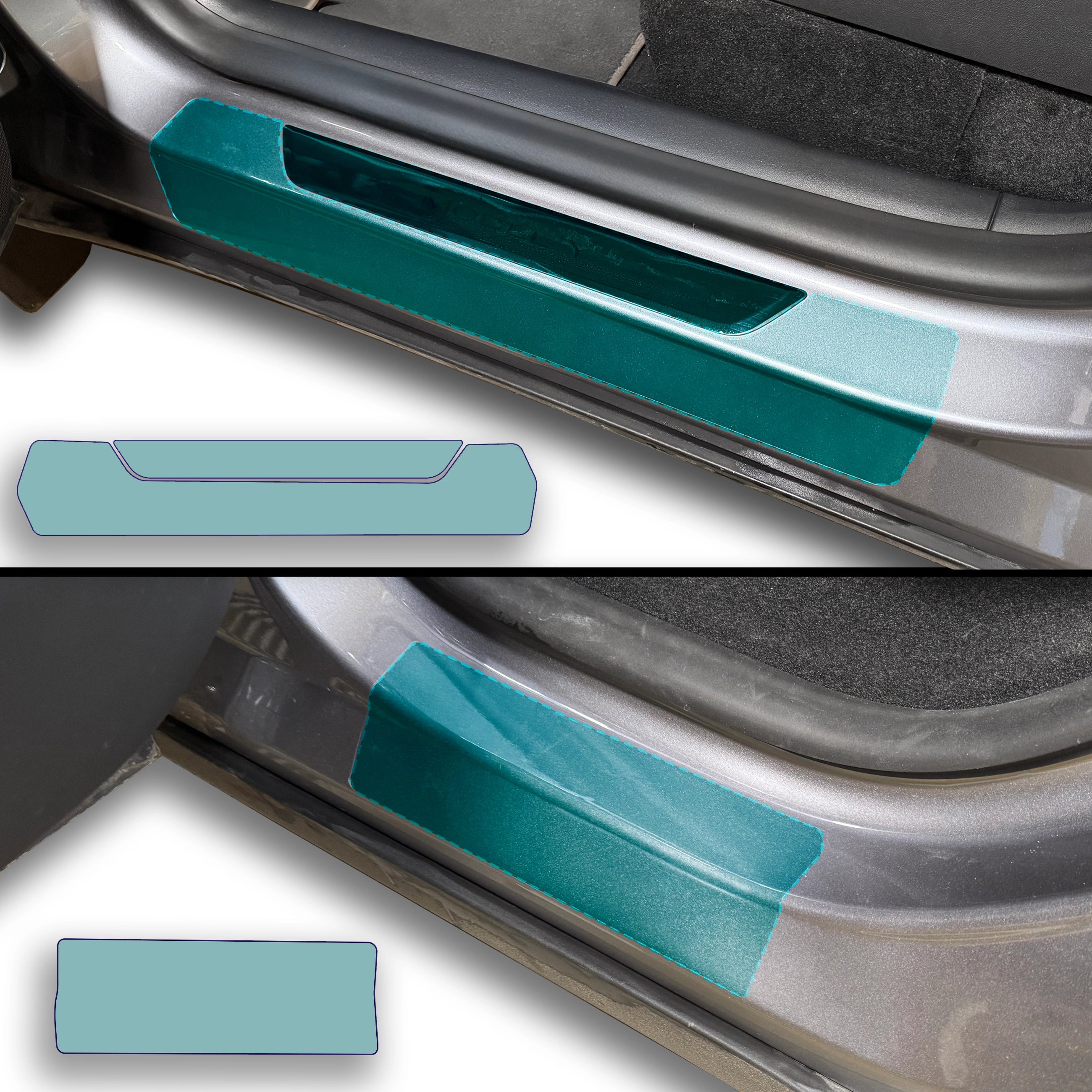 Tesla Model Y Paint Protection Film - 2020-2024 Lower Door Section TPU PPF 6-Piece Kit