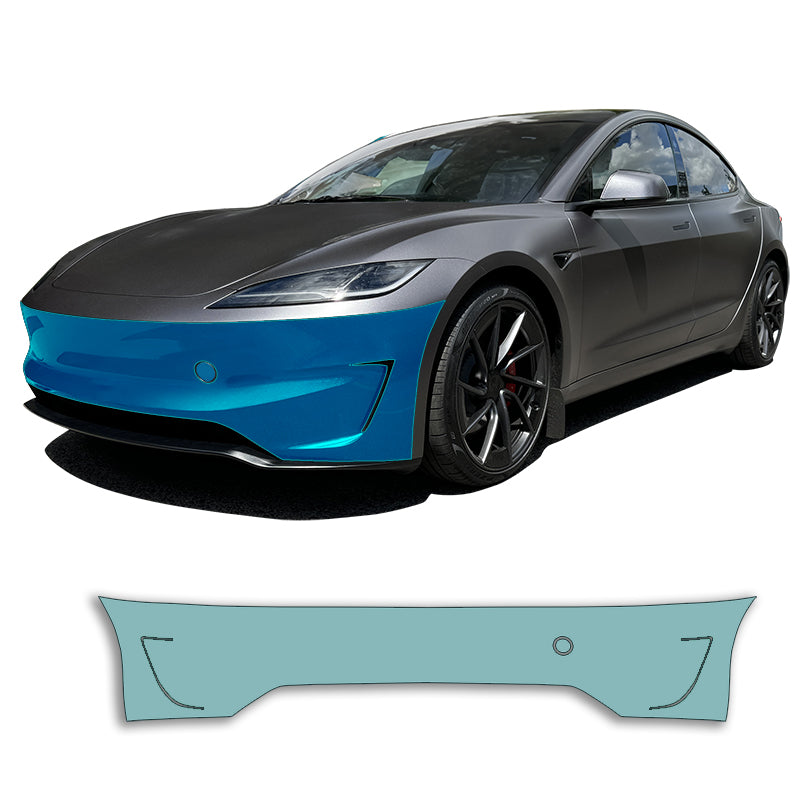 Bumper film cut contour for the Model 3 Highland Performance